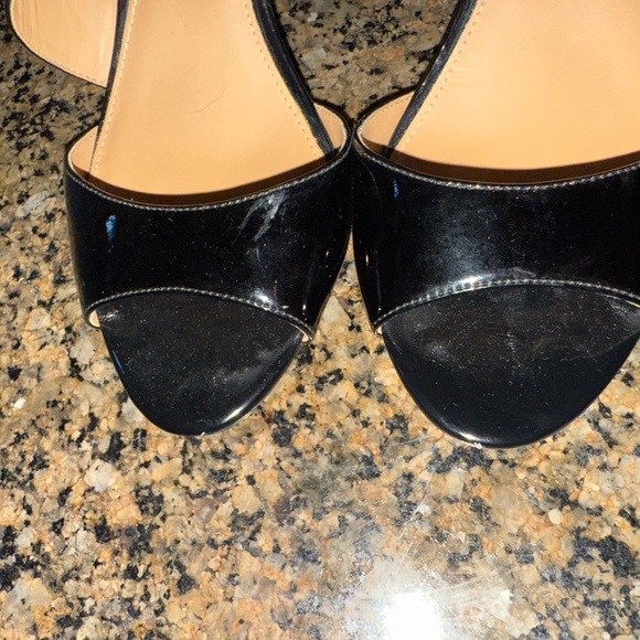 Calvin Klein Laine patent leather open toe pumps Size 9 - Picture 9 of 9